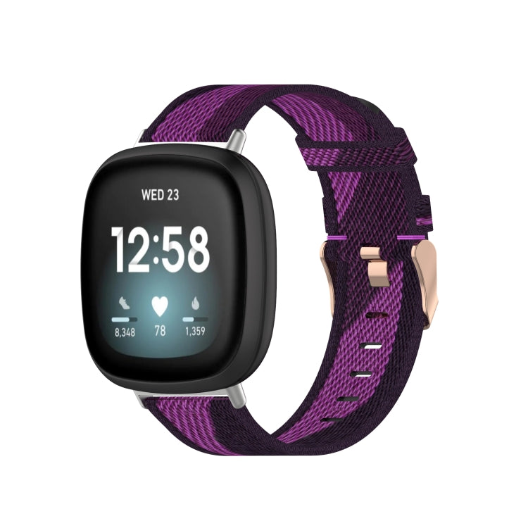 Bracelet de montre en toile tissée en nylon, For Fitbit Versa 3, For Fitbit Sense