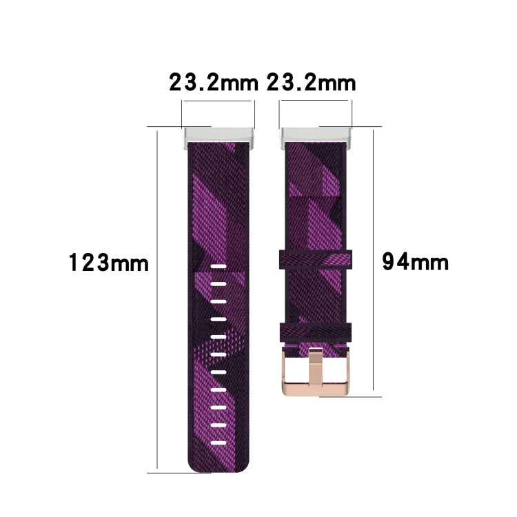 Bracelet de montre en toile tissée en nylon, For Fitbit Versa 3, For Fitbit Sense