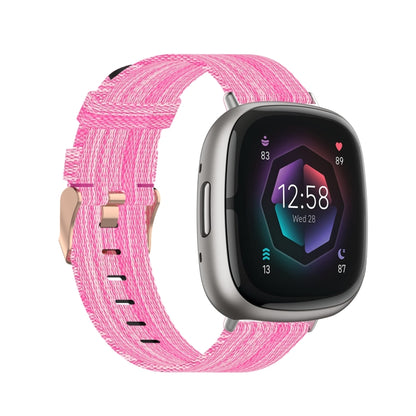Bracelet de montre en toile tissée en nylon, For Fitbit Versa 3, For Fitbit Sense