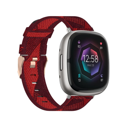Bracelet de montre en toile tissée en nylon, For Fitbit Versa 3, For Fitbit Sense