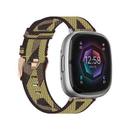 Bracelet de montre en toile tissée en nylon, For Fitbit Versa 3, For Fitbit Sense