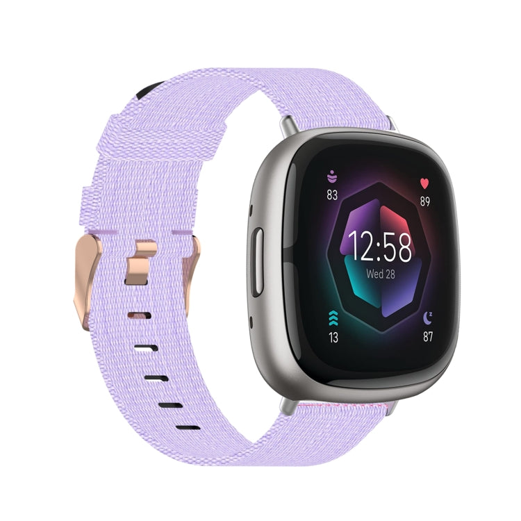 Bracelet de montre en toile tissée en nylon, For Fitbit Versa 3, For Fitbit Sense