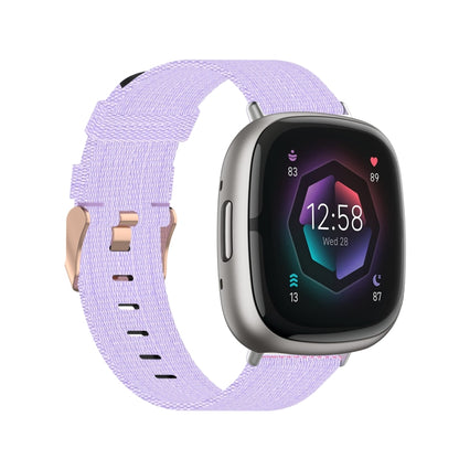 Bracelet de montre en toile tissée en nylon, For Fitbit Versa 3, For Fitbit Sense