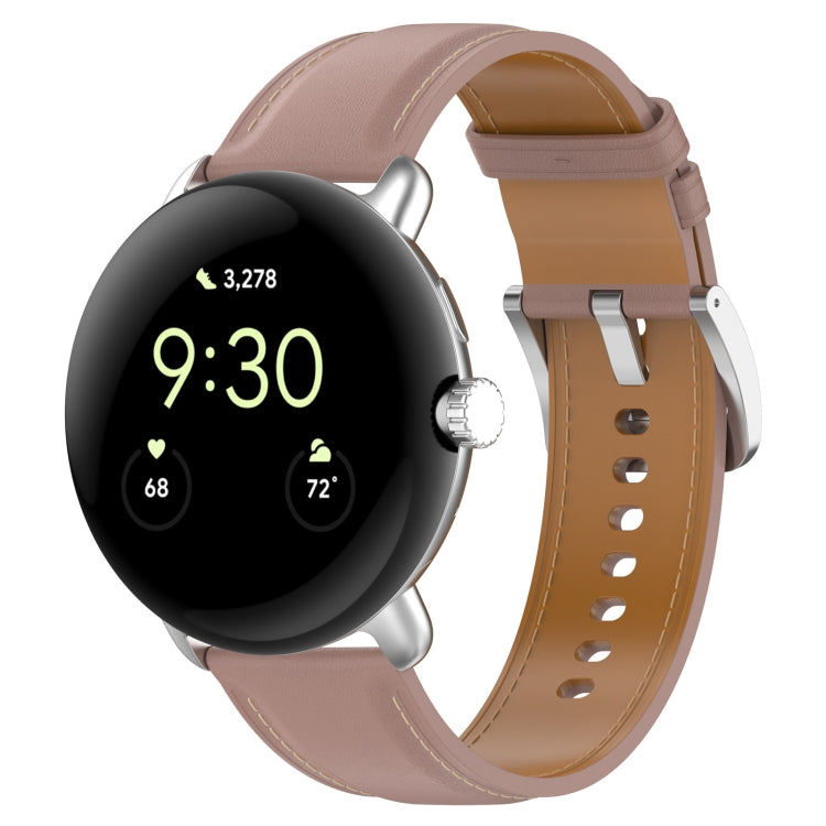 Bracelet de montre en cuir en relief, For Google Pixel Watch 4 / 3 / 2 / 1 41mm