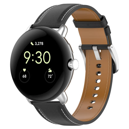 Bracelet de montre en cuir en relief, For Google Pixel Watch 4 / 3 / 2 / 1 41mm