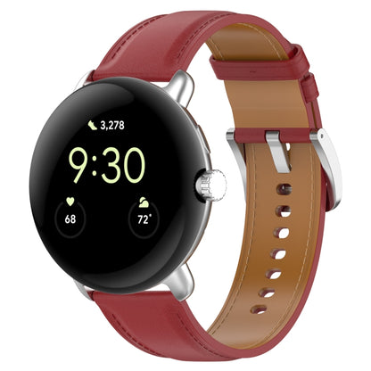 Bracelet de montre en cuir en relief, For Google Pixel Watch 4 / 3 / 2 / 1 41mm