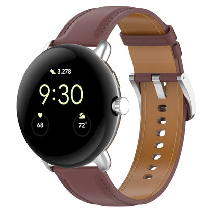 Bracelet de montre en cuir en relief, For Google Pixel Watch 4 / 3 / 2 / 1 41mm