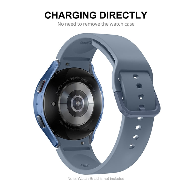 Pour Samsung Galaxy Watch4/5 44mm ENKAY Chapeau-Prince Étanche Couverture Complète PC Cadre + 9H Boîtier En Verre Trempé