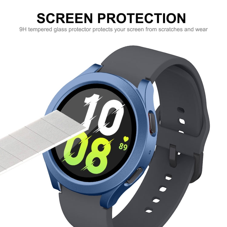 Pour Samsung Galaxy Watch4/5 44mm ENKAY Chapeau-Prince Étanche Couverture Complète PC Cadre + 9H Boîtier En Verre Trempé