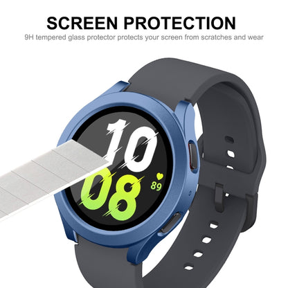 Pour Samsung Galaxy Watch4/5 44mm ENKAY Chapeau-Prince Étanche Couverture Complète PC Cadre + 9H Boîtier En Verre Trempé