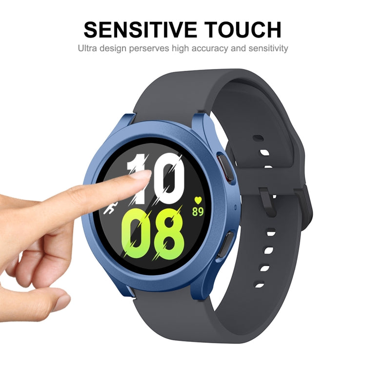 Pour Samsung Galaxy Watch4/5 44mm ENKAY Chapeau-Prince Étanche Couverture Complète PC Cadre + 9H Boîtier En Verre Trempé