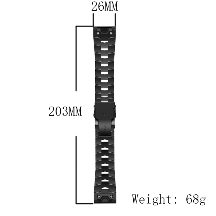 Bracelet de montre à dégagement rapide en alliage de titane de 26 mm, For Garmin Fenix 7X, For Garmin Fenix 7X Solar, For Garmin Tactix Delta, For Garmin Tactix 7, For Garmin Tactix 7 Pro, For Garmin Enduro 2, For Garmin Enduro, For Garmin Fenix 6X Pro...