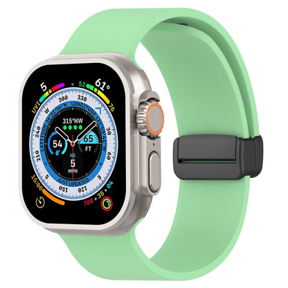 Bracelet de montre en silicone lisse à boucle noire magnétique, For Apple Watch Ultra 49mm, For Apple Watch Series 8&7 45mm, For Apple Watch Series 8&7 41mm