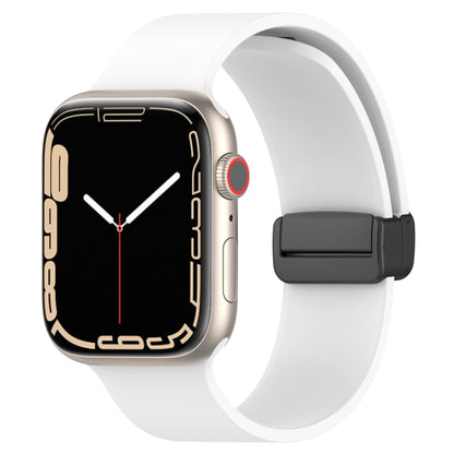 Bracelet de montre en silicone lisse à boucle noire magnétique, For Apple Watch Ultra 49mm, For Apple Watch Series 8&7 45mm, For Apple Watch Series 8&7 41mm