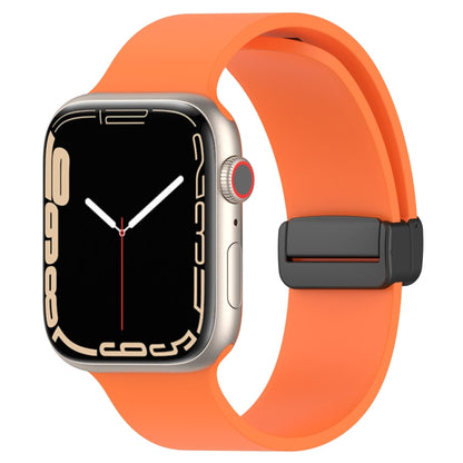 Bracelet de montre en silicone lisse à boucle noire magnétique, For Apple Watch Ultra 49mm, For Apple Watch Series 8&7 45mm, For Apple Watch Series 8&7 41mm