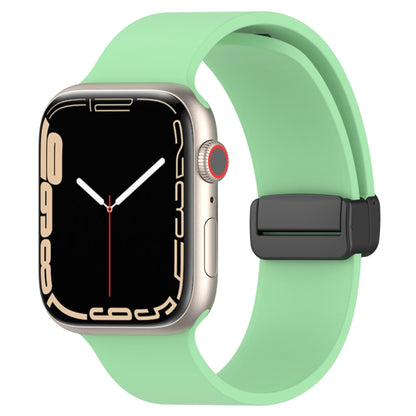 Bracelet de montre en silicone lisse à boucle noire magnétique, For Apple Watch Ultra 49mm, For Apple Watch Series 8&7 45mm, For Apple Watch Series 8&7 41mm
