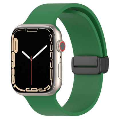 Bracelet de montre en silicone lisse à boucle noire magnétique, For Apple Watch Ultra 49mm, For Apple Watch Series 8&7 45mm, For Apple Watch Series 8&7 41mm