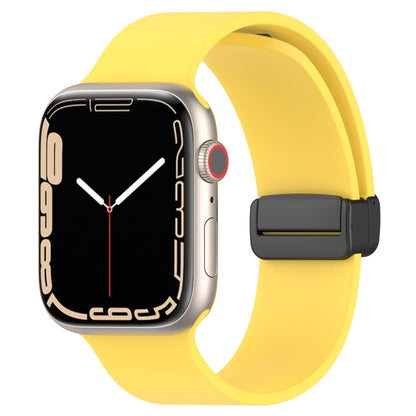 Bracelet de montre en silicone lisse à boucle noire magnétique, For Apple Watch Ultra 49mm, For Apple Watch Series 8&7 45mm, For Apple Watch Series 8&7 41mm
