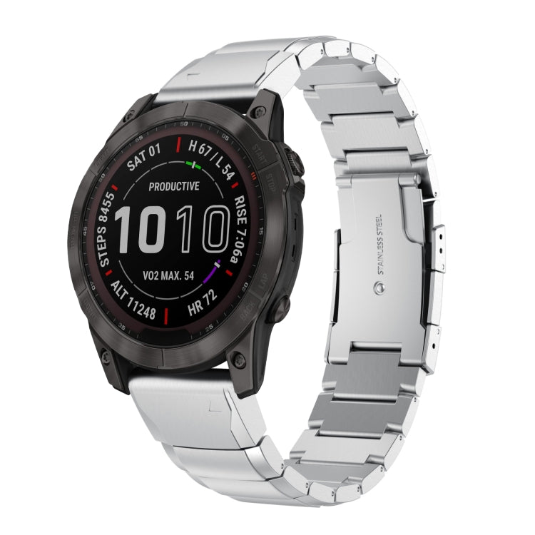Bracelet de montre en acier inoxydable écaille de tortue 22 mm, For Garmin Fenix 7, For Garmin Fenix 7 Solar, For Garmin Fenix 7 Sapphire Solar, For Garmin EPIX Gen 2, For Garmin Approach S62, For Garmin Fenix 6 GPS, For Garmin Fenix 6 Pro GPS         ...