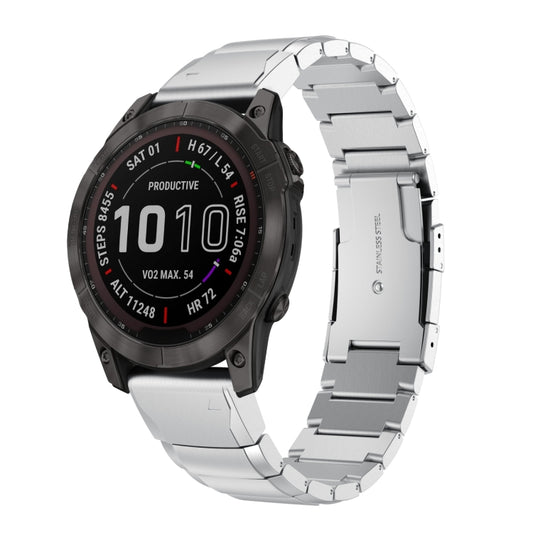 Bracelet de montre en acier inoxydable écaille de tortue 22 mm, For Garmin Fenix 7, For Garmin Fenix 7 Solar, For Garmin Fenix 7 Sapphire Solar, For Garmin EPIX Gen 2, For Garmin Approach S62, For Garmin Fenix 6 GPS, For Garmin Fenix 6 Pro GPS         ...
