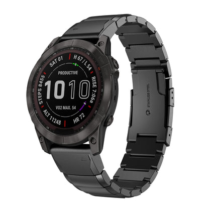 Bracelet de montre en acier inoxydable écaille de tortue 22 mm, For Garmin Fenix 7, For Garmin Fenix 7 Solar, For Garmin Fenix 7 Sapphire Solar, For Garmin EPIX Gen 2, For Garmin Approach S62, For Garmin Fenix 6 GPS, For Garmin Fenix 6 Pro GPS         ...