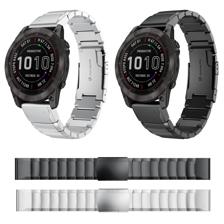 Bracelet de montre en acier inoxydable écaille de tortue 22 mm, For Garmin Fenix 7, For Garmin Fenix 7 Solar, For Garmin Fenix 7 Sapphire Solar, For Garmin EPIX Gen 2, For Garmin Approach S62, For Garmin Fenix 6 GPS, For Garmin Fenix 6 Pro GPS         ...