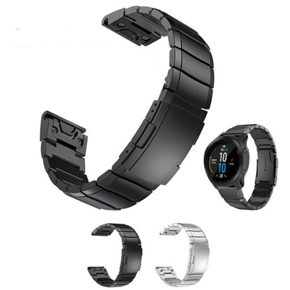 Bracelet de montre en acier inoxydable écaille de tortue 22 mm, For Garmin Fenix 7, For Garmin Fenix 7 Solar, For Garmin Fenix 7 Sapphire Solar, For Garmin EPIX Gen 2, For Garmin Approach S62, For Garmin Fenix 6 GPS, For Garmin Fenix 6 Pro GPS         ...