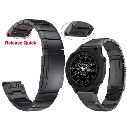 Bracelet de montre en acier inoxydable écaille de tortue 22 mm, For Garmin Fenix 7, For Garmin Fenix 7 Solar, For Garmin Fenix 7 Sapphire Solar, For Garmin EPIX Gen 2, For Garmin Approach S62, For Garmin Fenix 6 GPS, For Garmin Fenix 6 Pro GPS         ...