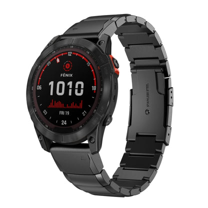 Bracelet de montre en acier inoxydable écaille de tortue 22 mm, For Garmin Fenix 7, For Garmin Fenix 7 Solar, For Garmin Fenix 7 Sapphire Solar, For Garmin EPIX Gen 2, For Garmin Approach S62, For Garmin Fenix 6 GPS, For Garmin Fenix 6 Pro GPS         ...