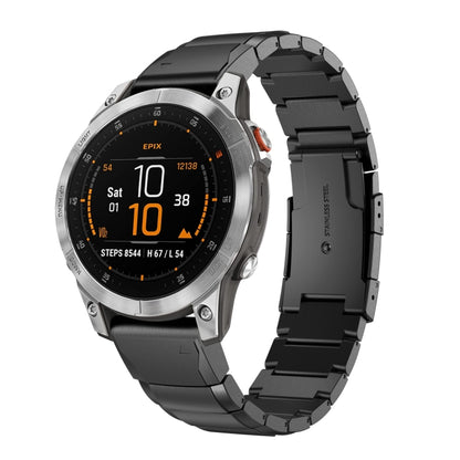 Bracelet de montre en acier inoxydable écaille de tortue 22 mm, For Garmin Fenix 7, For Garmin Fenix 7 Solar, For Garmin Fenix 7 Sapphire Solar, For Garmin EPIX Gen 2, For Garmin Approach S62, For Garmin Fenix 6 GPS, For Garmin Fenix 6 Pro GPS         ...