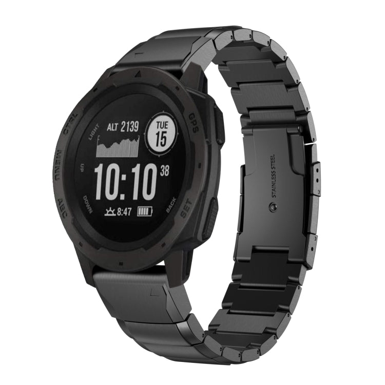 Bracelet de montre en acier inoxydable écaille de tortue 22 mm, For Garmin Fenix 7, For Garmin Fenix 7 Solar, For Garmin Fenix 7 Sapphire Solar, For Garmin EPIX Gen 2, For Garmin Approach S62, For Garmin Fenix 6 GPS, For Garmin Fenix 6 Pro GPS         ...