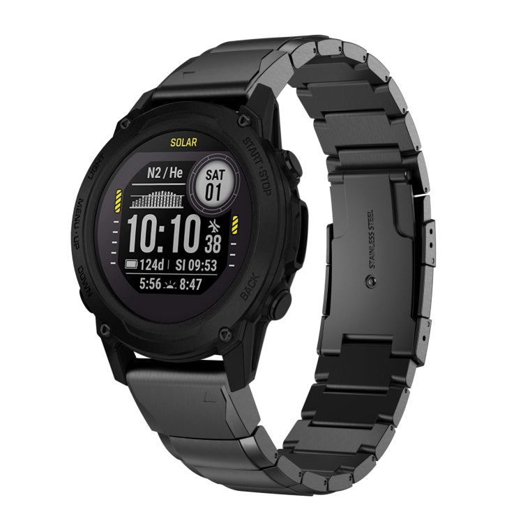 Bracelet de montre en acier inoxydable écaille de tortue 22 mm, For Garmin Fenix 7, For Garmin Fenix 7 Solar, For Garmin Fenix 7 Sapphire Solar, For Garmin EPIX Gen 2, For Garmin Approach S62, For Garmin Fenix 6 GPS, For Garmin Fenix 6 Pro GPS         ...