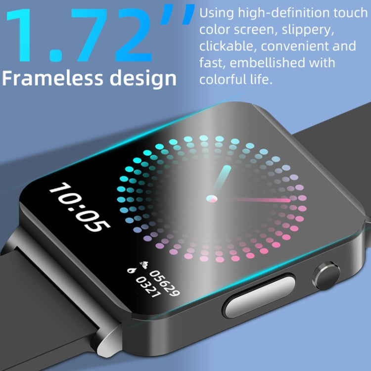 KS03 Montre intelligente à écran couleur de 1,72 pouces, prend en charge la surveillance de la fréquence cardiaque / la surveillance de la pression artérielle