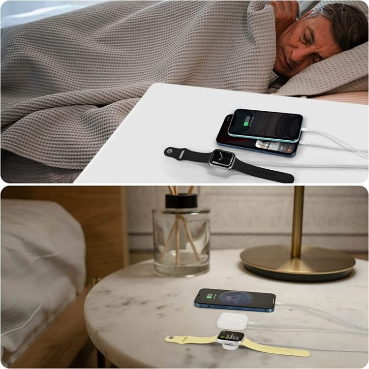 Pour Apple Watch Series et iPhone 3 en 1 Câble de charge magnétique Type-C 4 pieds/1,2 m, DS-XB019