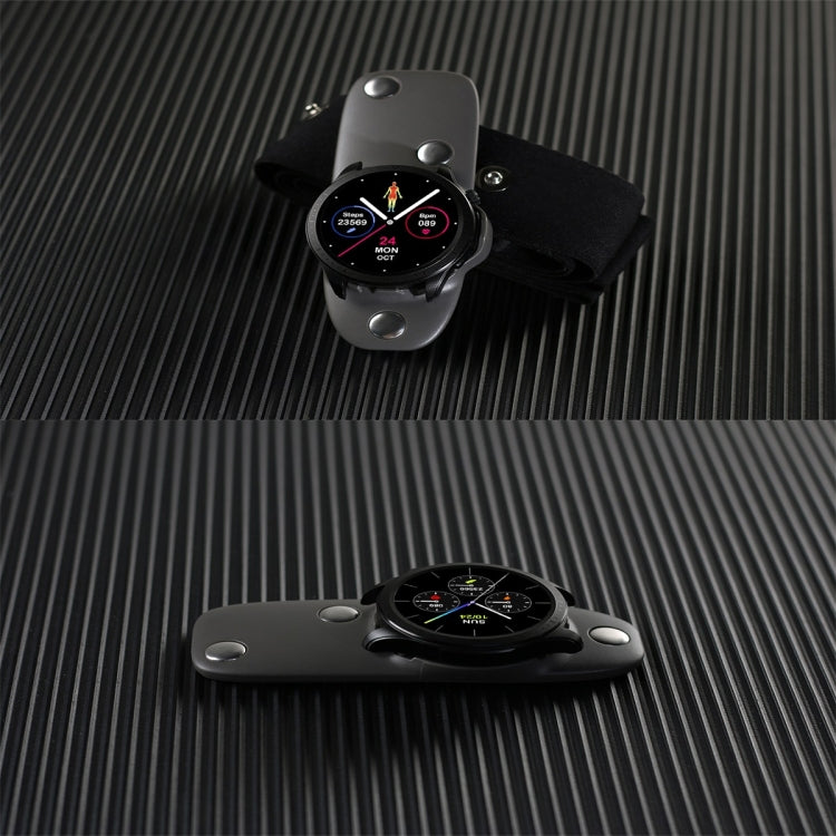 Montre intelligente à écran couleur E420 de 1,39 pouces, bracelet en cuir, surveillance de la fréquence cardiaque / surveillance de la pression artérielle