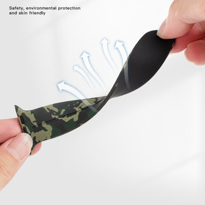 Bracelet de montre en silicone camouflage à fermoir magnétique, For Apple Watch Ultra 49mm, For Apple Watch Series 8&7 45mm, For Apple Watch Series 8&7 41mm