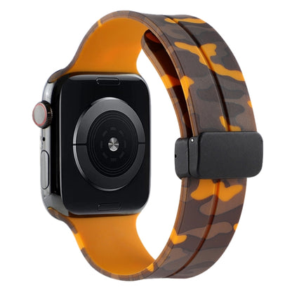 Bracelet de montre en silicone camouflage à fermoir magnétique, For Apple Watch Ultra 49mm, For Apple Watch Series 8&7 45mm, For Apple Watch Series 8&7 41mm