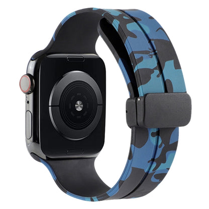 Bracelet de montre en silicone camouflage à fermoir magnétique, For Apple Watch Ultra 49mm, For Apple Watch Series 8&7 45mm, For Apple Watch Series 8&7 41mm
