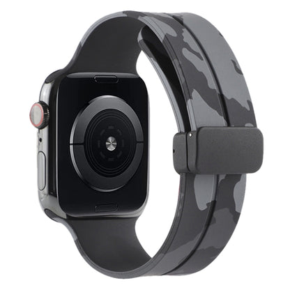 Bracelet de montre en silicone camouflage à fermoir magnétique, For Apple Watch Ultra 49mm, For Apple Watch Series 8&7 45mm, For Apple Watch Series 8&7 41mm