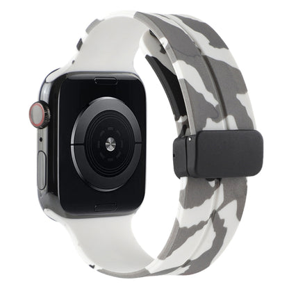 Bracelet de montre en silicone camouflage à fermoir magnétique, For Apple Watch Ultra 49mm, For Apple Watch Series 8&7 45mm, For Apple Watch Series 8&7 41mm