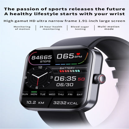 F57L Montre intelligente à écran couleur de 1,91 pouces, prend en charge la surveillance de la fréquence cardiaque / la surveillance de la pression artérielle