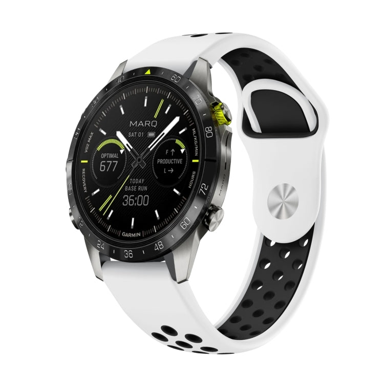 Bracelet de montre en silicone respirant sport 22 mm, For Garmin MARQ Athlete Gen 2, For Garmin Instinct Crossover, For Garmin Instinct Crossover Solar, For Garmin Fenix 7, For Garmin Fenix 7 Solar, For Garmin Fenix 7 Sapphire Solar