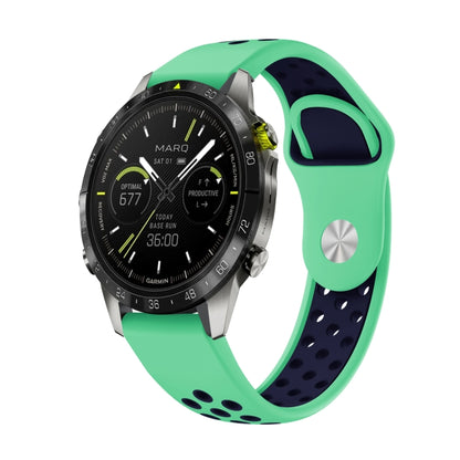 Bracelet de montre en silicone respirant sport 22 mm, For Garmin MARQ Athlete Gen 2, For Garmin Instinct Crossover, For Garmin Instinct Crossover Solar, For Garmin Fenix 7, For Garmin Fenix 7 Solar, For Garmin Fenix 7 Sapphire Solar