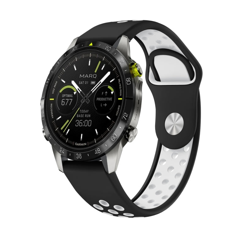 Bracelet de montre en silicone respirant sport 22 mm, For Garmin MARQ Athlete Gen 2, For Garmin Instinct Crossover, For Garmin Instinct Crossover Solar, For Garmin Fenix 7, For Garmin Fenix 7 Solar, For Garmin Fenix 7 Sapphire Solar