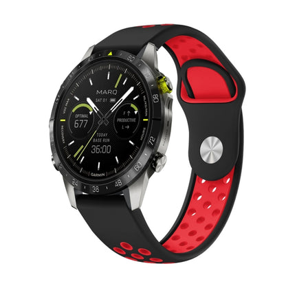 Bracelet de montre en silicone respirant sport 22 mm, For Garmin MARQ Athlete Gen 2, For Garmin Instinct Crossover, For Garmin Instinct Crossover Solar, For Garmin Fenix 7, For Garmin Fenix 7 Solar, For Garmin Fenix 7 Sapphire Solar