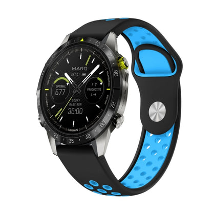 Bracelet de montre en silicone respirant sport 22 mm, For Garmin MARQ Athlete Gen 2, For Garmin Instinct Crossover, For Garmin Instinct Crossover Solar, For Garmin Fenix 7, For Garmin Fenix 7 Solar, For Garmin Fenix 7 Sapphire Solar