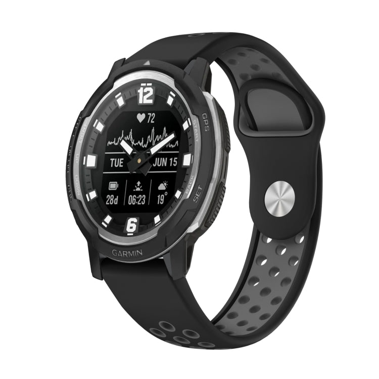 Bracelet de montre en silicone respirant sport 22 mm, For Garmin MARQ Athlete Gen 2, For Garmin Instinct Crossover, For Garmin Instinct Crossover Solar, For Garmin Fenix 7, For Garmin Fenix 7 Solar, For Garmin Fenix 7 Sapphire Solar
