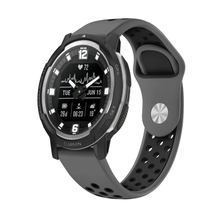Bracelet de montre en silicone respirant sport 22 mm, For Garmin MARQ Athlete Gen 2, For Garmin Instinct Crossover, For Garmin Instinct Crossover Solar, For Garmin Fenix 7, For Garmin Fenix 7 Solar, For Garmin Fenix 7 Sapphire Solar