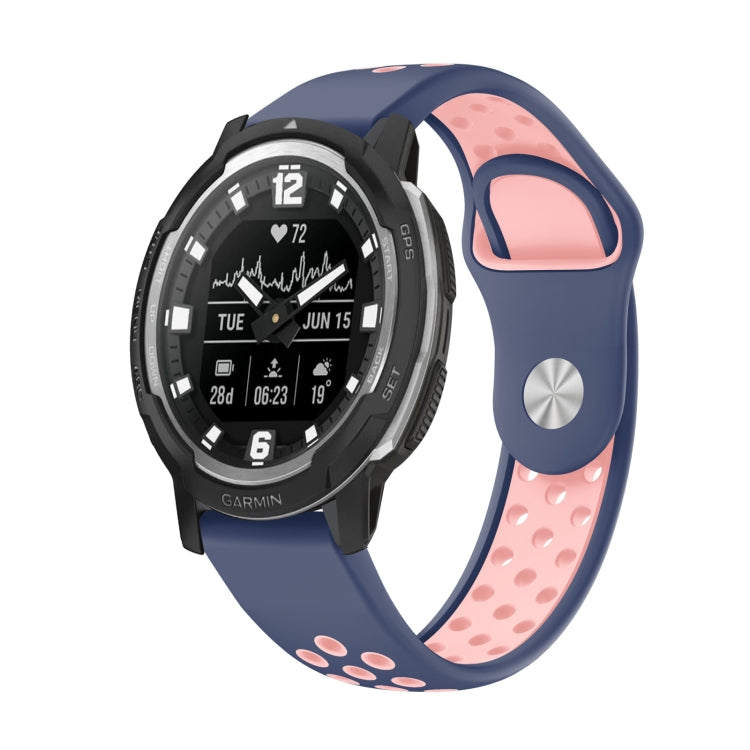 Bracelet de montre en silicone respirant sport 22 mm, For Garmin MARQ Athlete Gen 2, For Garmin Instinct Crossover, For Garmin Instinct Crossover Solar, For Garmin Fenix 7, For Garmin Fenix 7 Solar, For Garmin Fenix 7 Sapphire Solar