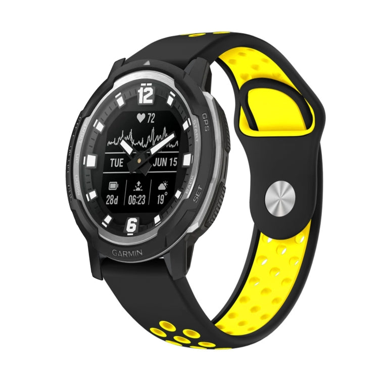 Bracelet de montre en silicone respirant sport 22 mm, For Garmin MARQ Athlete Gen 2, For Garmin Instinct Crossover, For Garmin Instinct Crossover Solar, For Garmin Fenix 7, For Garmin Fenix 7 Solar, For Garmin Fenix 7 Sapphire Solar